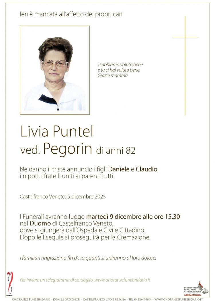 Livia Puntel ved. Pegorin