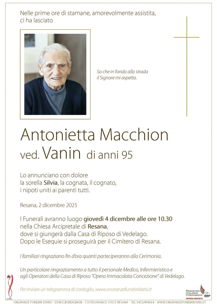 Antonietta Macchion ved. Vanin