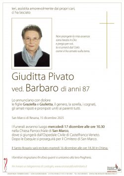 Giuditta Pivato ved. Barbaro