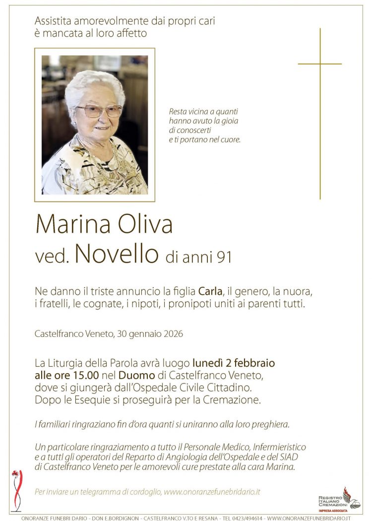 Marina Oliva ved. Novello