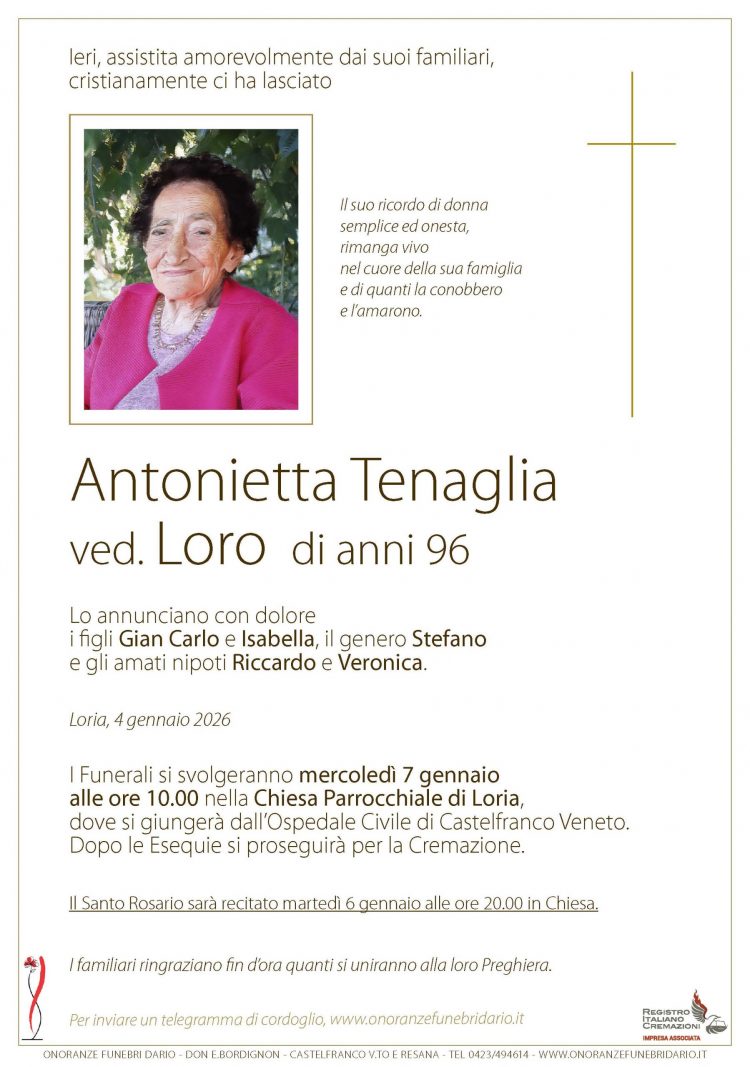 Antonietta Tenaglia ved. Loro