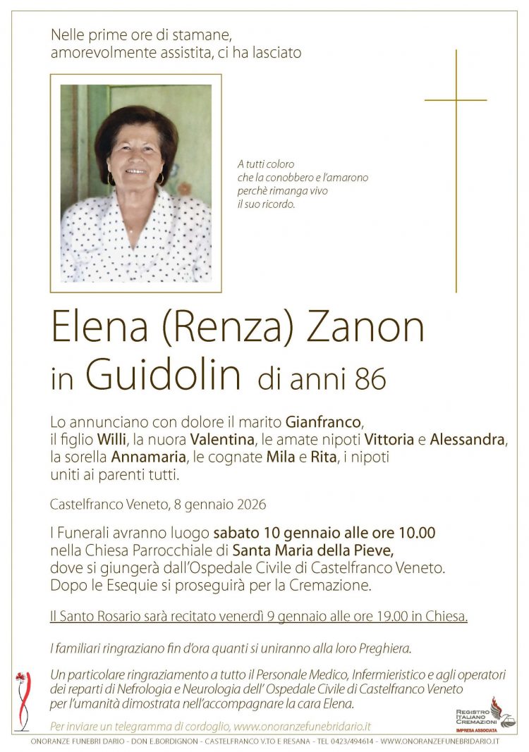 Elena (Renza) Zanon in Guidolin