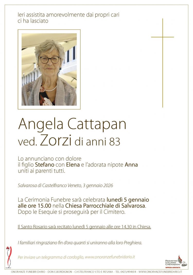 Angela Cattapan ved. Zorzi