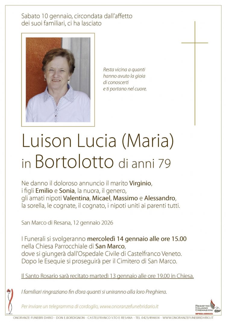 Luison Lucia (Maria) in Bortolotto