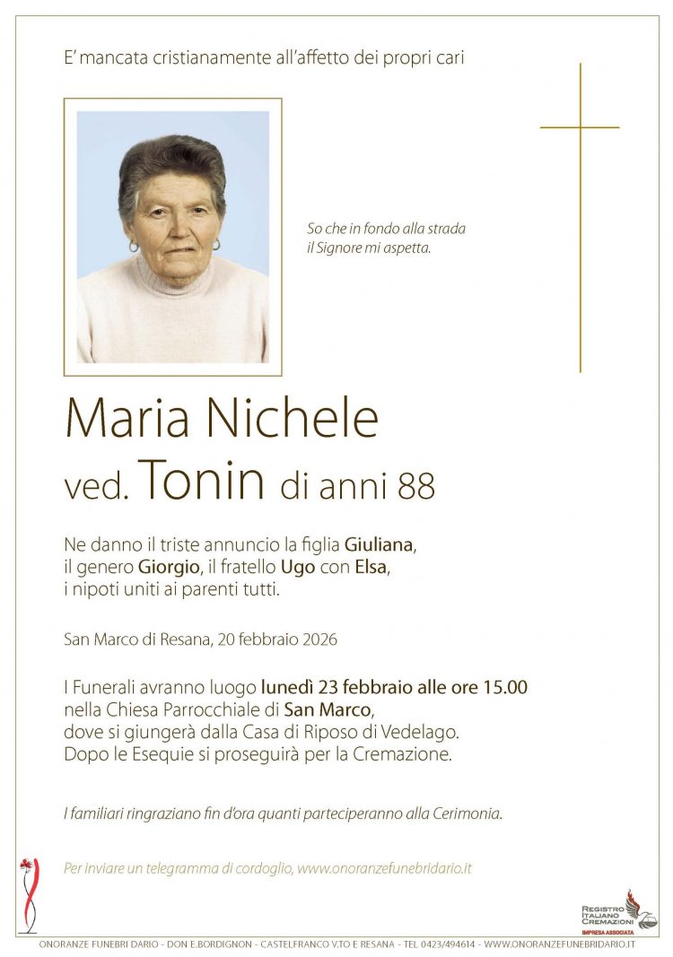 Maria Nichele ved. Tonin
