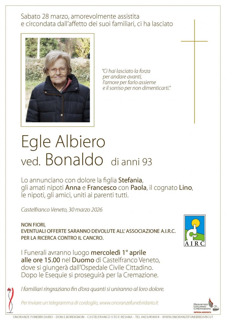 Egle Albiero ved. Bonaldo