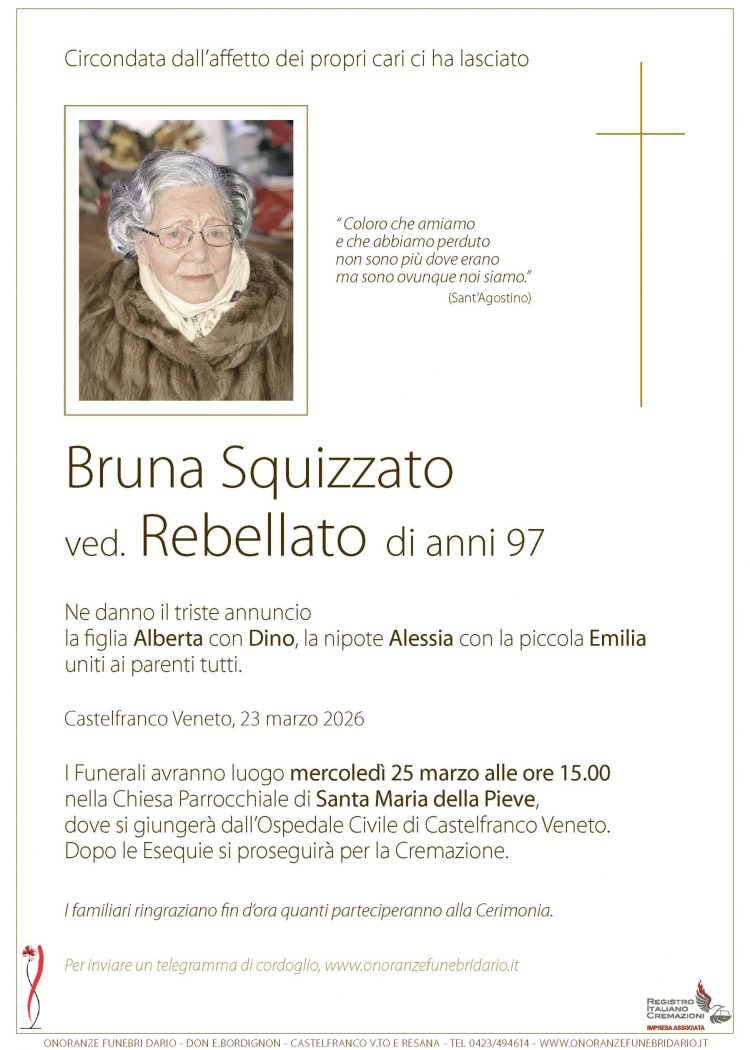 Bruna Squizzato ved. Rebellato