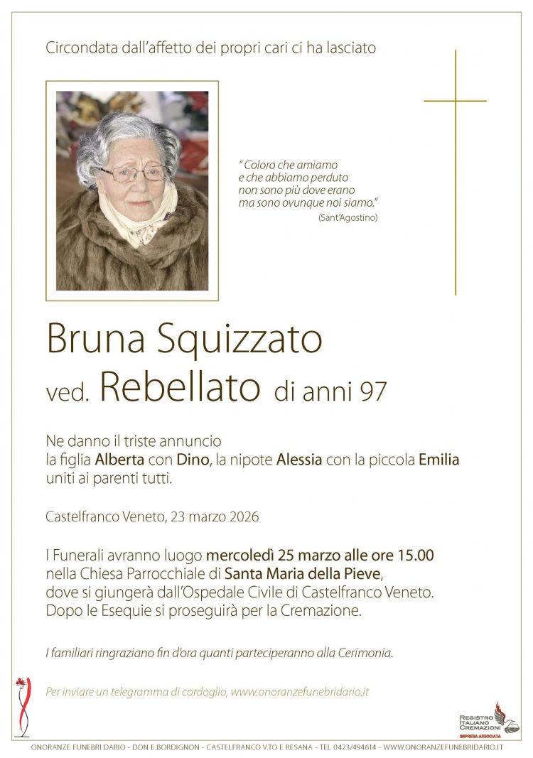 Bruna Squizzato ved. Rebellato