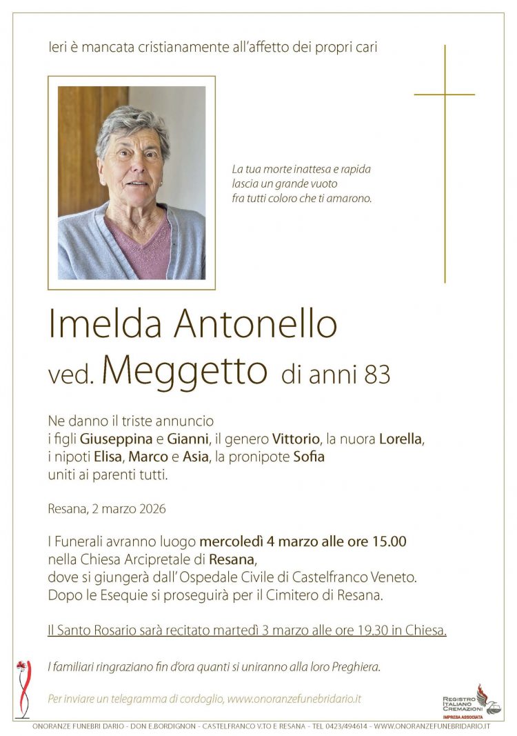 Imelda Antonello ved. Meggetto