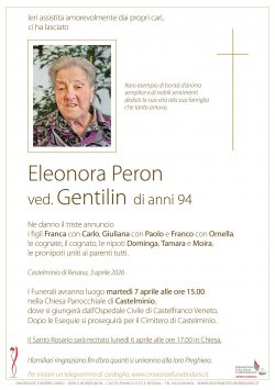 Eleonora Peron ved. Gentilin