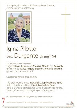 Igina Pilotto ved. Durgante
