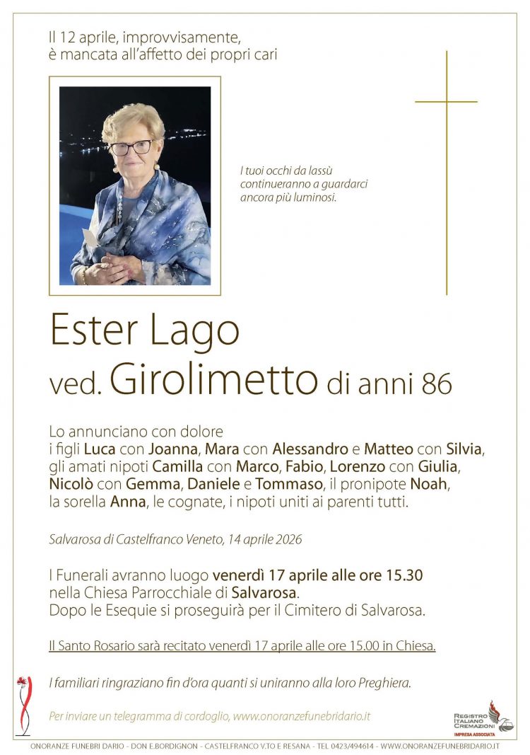 Ester Lago ved. Girolimetto