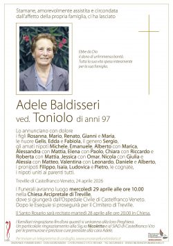 Adele Baldisseri ved. Toniolo