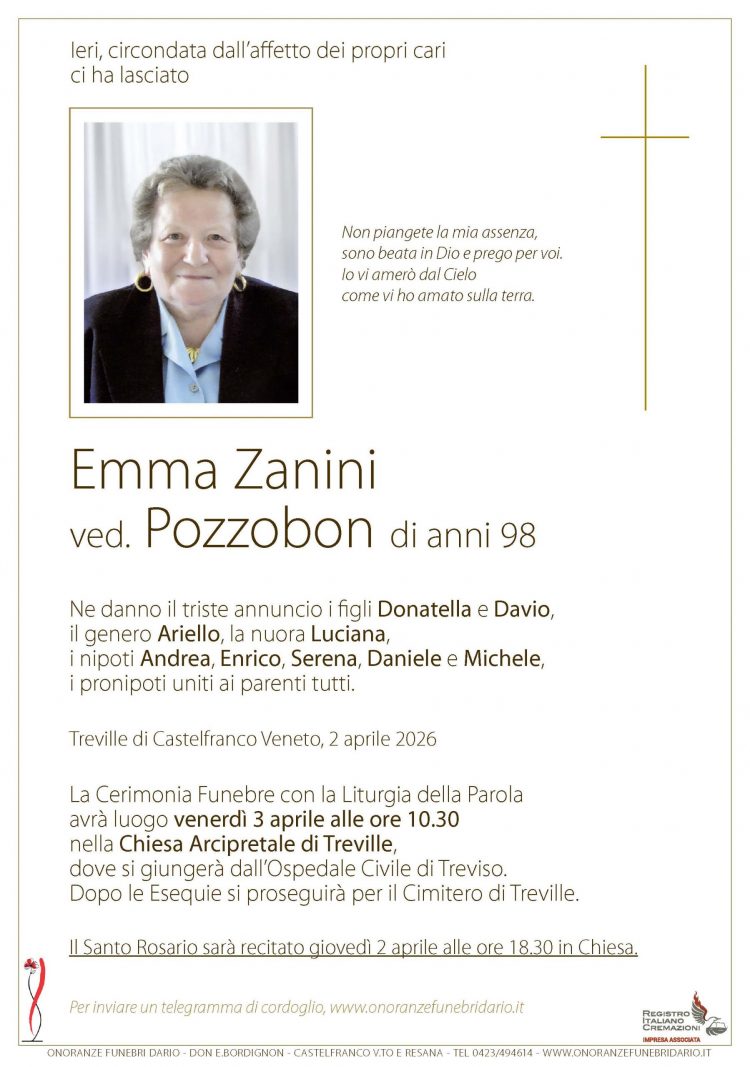 Emma Zanini ved. Pozzobon