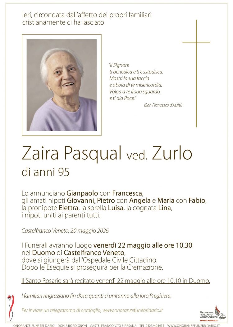 Zaira Pasqual ved. Zurlo