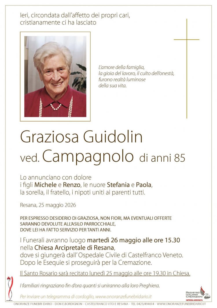 Graziosa Guidolin ved. Campagnolo