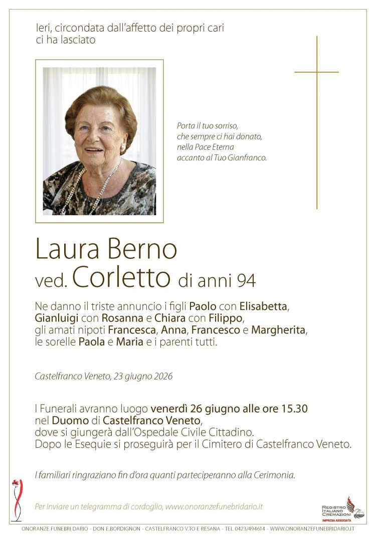 Laura Berno ved. Corletto