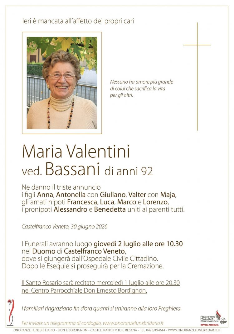 Maria Valentini ved. Bassani