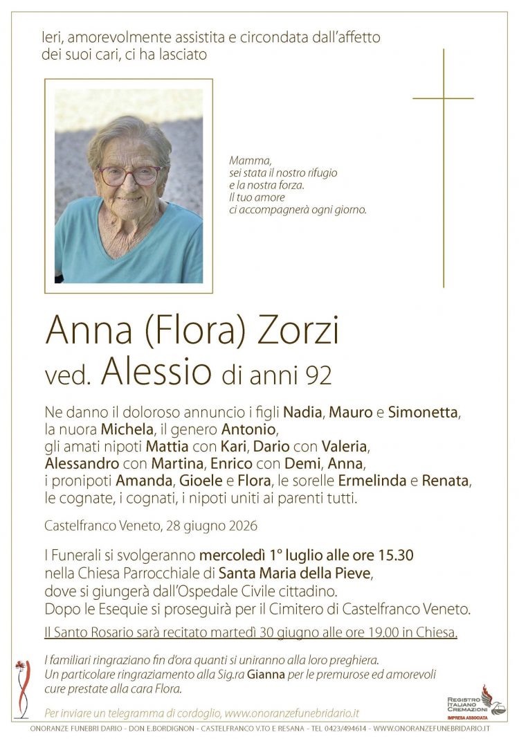 Anna Flora Zorzi ved. Alessio