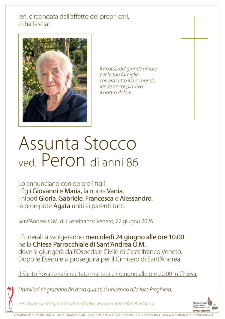 Assunta Stocco ved. Peron