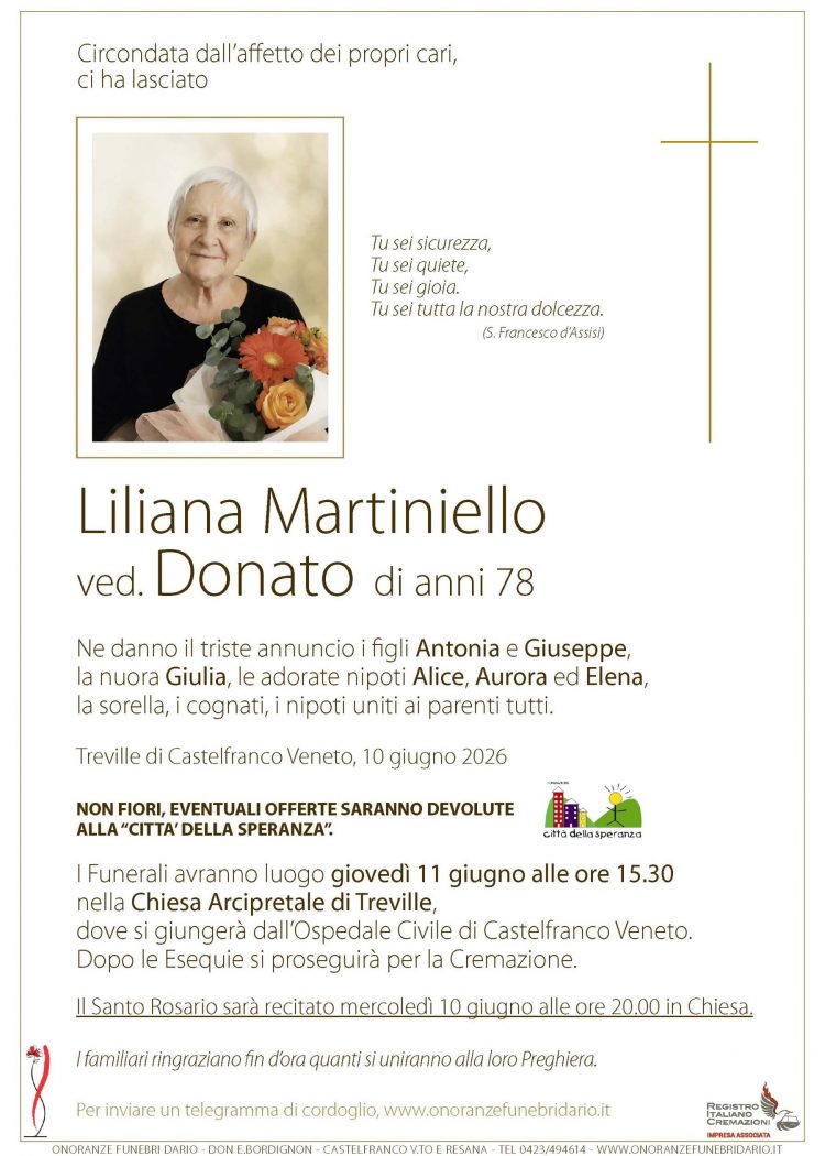 Liliana Martiniello ved. Donato