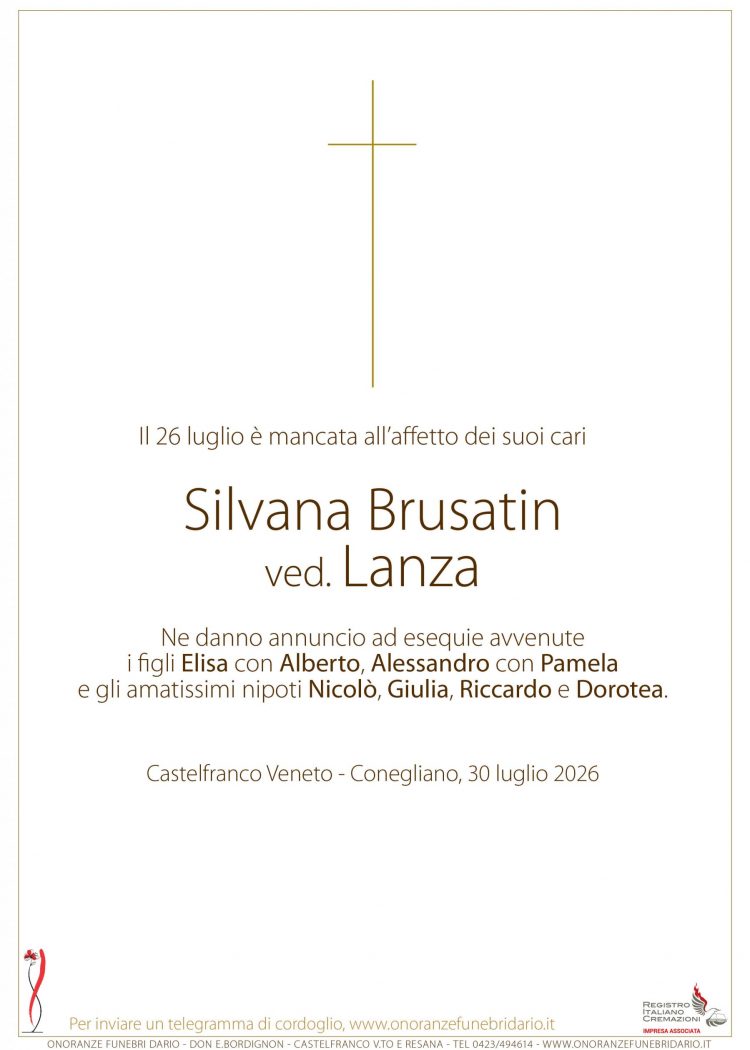 Silvana Brusatin ved. Lanza