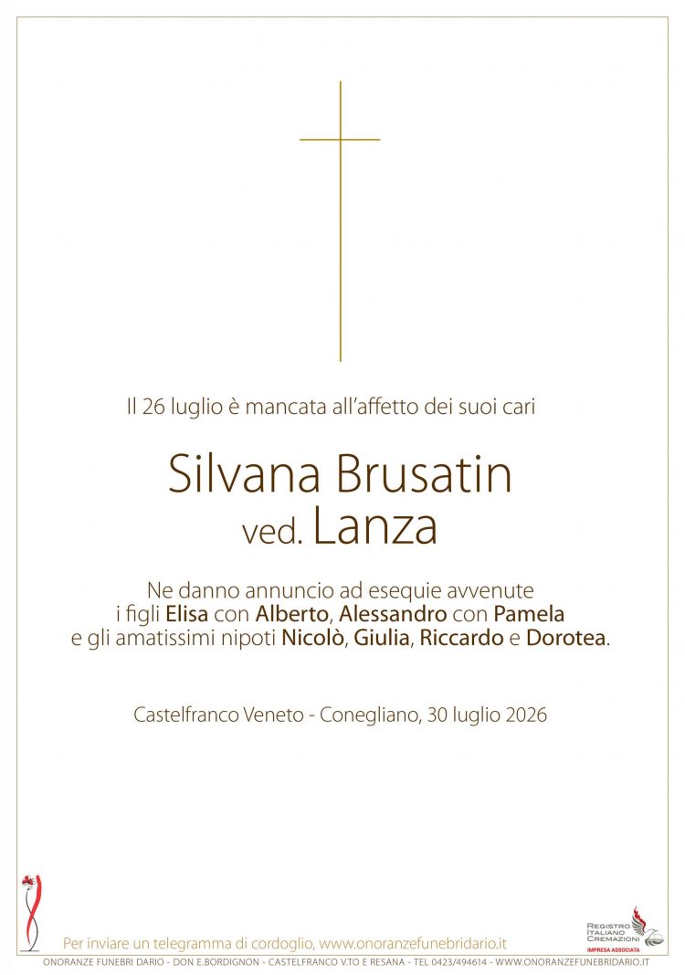 Silvana Brusatin ved. Lanza