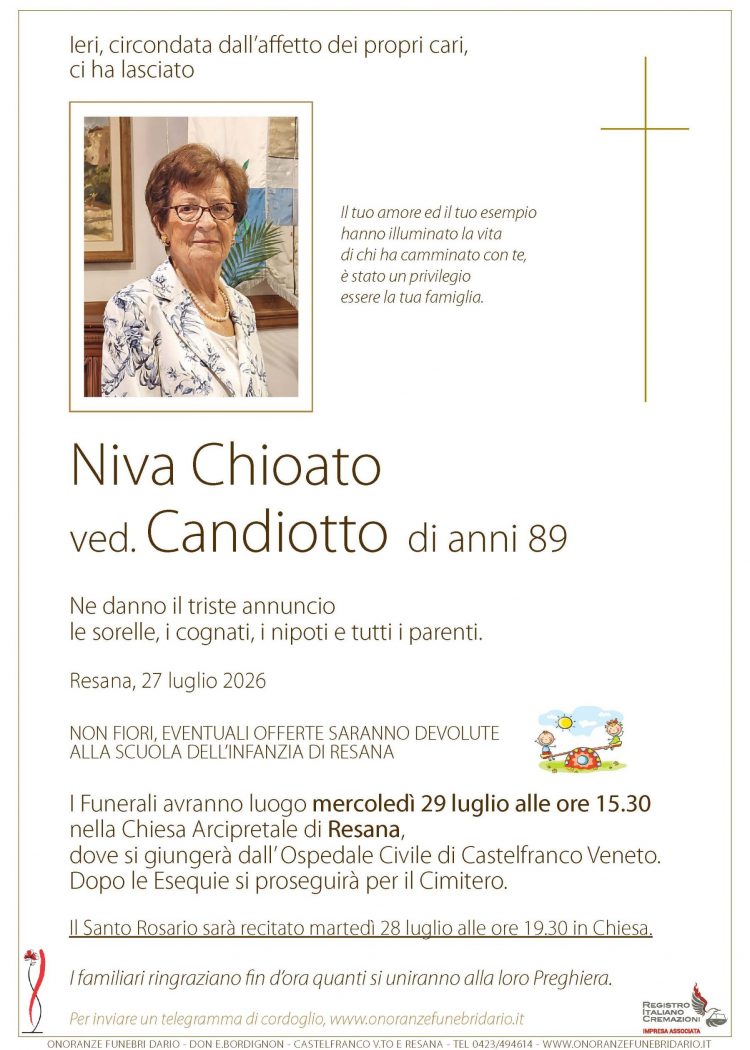 Niva Chioato ved. Candiotto