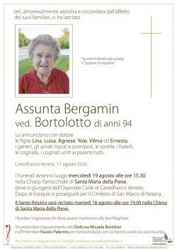 Assunta Bergamin ved. Bortolotto