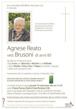 Agnese Reato ved. Brusoni