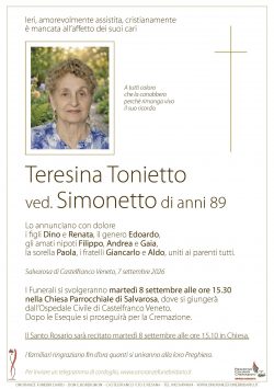 Teresina Tonietto ved. Simonetto