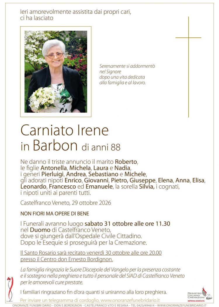 Carniato Irene in Barbon